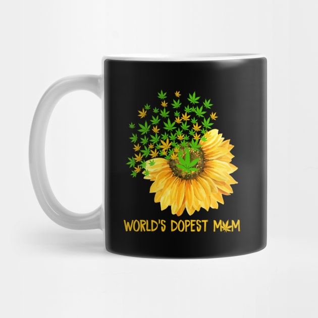 Mom Shirt World's Dopest Mom Sunflower Weed Funny Mom by Nikkyta